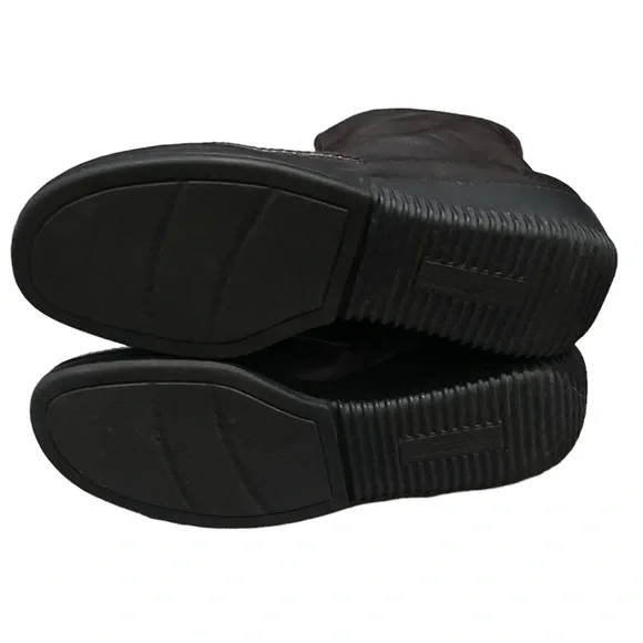 Liz Claiborne Flex Narda Coffee Bean Leather Wedge Ankle Boots - Picture 8 of 11